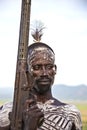 Man from the Caro tribe with an old rifle. Ethiopia, Omo Valley