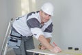 Man carpenter working on projet Royalty Free Stock Photo