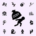 man carry the costs icon. Profit icons universal set for web and mobile