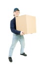 The man carrying a box