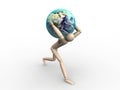 Man carrying Earth Royalty Free Stock Photo
