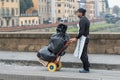 Man Carrying Garbage Bags Royalty Free Stock Photo