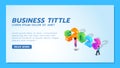 a man carrying the number 3 to complete 2023. web banner template with 2023 isometric vector illustration