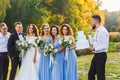 A man carrying a wedding cake Royalty Free Stock Photo