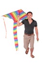 Man carrys kite Royalty Free Stock Photo