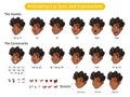 Man Cartoon Character for Animating Lip Sync and Expressions