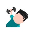 Man cartoon lifting weight design Royalty Free Stock Photo