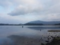 Man catching seafood on the bay