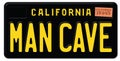 Man Cave License Plate Royalty Free Stock Photo