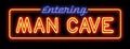 Man Cave Neon Sign Royalty Free Stock Photo