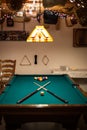 Man Cave Pool Table Royalty Free Stock Photo