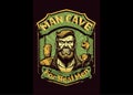 Man Cave Sign - For Real Men - vector illustration Royalty Free Stock Photo