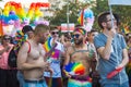 Madrid, Spain - 07 July 2019 - Gay Pride, Orgullo Gay Parade Friends