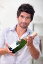 Man with champagne Royalty Free Stock Photo