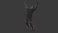 Man character abstract jumping Happy Winner Success pose 3D illustration