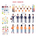 Man Character Generator Flat Vector Royalty Free Stock Photo