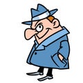 Man character suspicious illustration cartoon