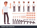 Man character vector design. Create your own pose Royalty Free Stock Photo
