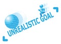 Man Chasing After Unrealistic Goal Illustration
