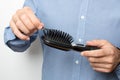 Man checking hair Royalty Free Stock Photo