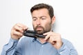 Man checking hair Royalty Free Stock Photo