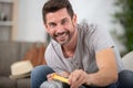 man checking hand luggage size Royalty Free Stock Photo