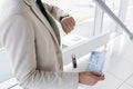 Man Checking Time in Airport Royalty Free Stock Photo