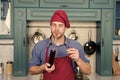 Man chef smell wive vinegar. Red Wine Vinegar benefits. perfect quality. strong aroma. intensity of flavor. enjoy using