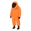 Man in chemical-protection suit ,vector illustration , flat