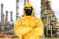 Man in chemical protective suit Royalty Free Stock Photo
