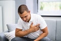 Man Chest Pain. Angina Royalty Free Stock Photo