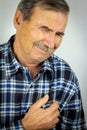 Man with chest pain Royalty Free Stock Photo