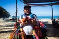 A man from Chiapas, Mexico travels to the Riviera Nayarit to sell crafts from his region to tourists.