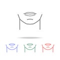 man chin icon. Elements of human body parts multi colored icons. Premium quality graphic design icon. Simple icon for websites, we