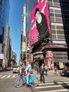 Citi Bike Rider Near Times Square, NYC, NY, USA Royalty Free Stock Photo