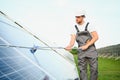 man cleaning, solar power washing Royalty Free Stock Photo