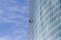 A man cleaning windows Royalty Free Stock Photo