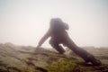 Man climbing High Tatra mountains Royalty Free Stock Photo