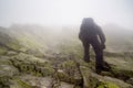 Man climbing High Tatra mountains Royalty Free Stock Photo