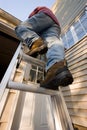 Man Climbing Ladder Royalty Free Stock Photo