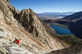 Man Climbing Mountain Royalty Free Stock Photo