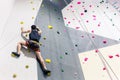 Man climbing wall Royalty Free Stock Photo