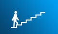 The man climbs the stairs. Illustration Royalty Free Stock Photo
