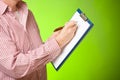 Man with clipboard Royalty Free Stock Photo