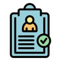 Man clipboard icon vector flat Royalty Free Stock Photo