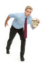 Man with clock Royalty Free Stock Photo