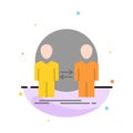 Man, Clone, User, Identity, Duplicate Abstract Flat Color Icon Template