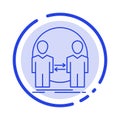 Man, Clone, User, Identity, Duplicate Blue Dotted Line Line Icon