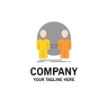 Man, Clone, User, Identity, Duplicate Business Logo Template. Flat Color
