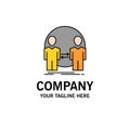 Man, Clone, User, Identity, Duplicate Business Logo Template. Flat Color